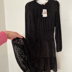 New with tags black velour Michael kors dress size small